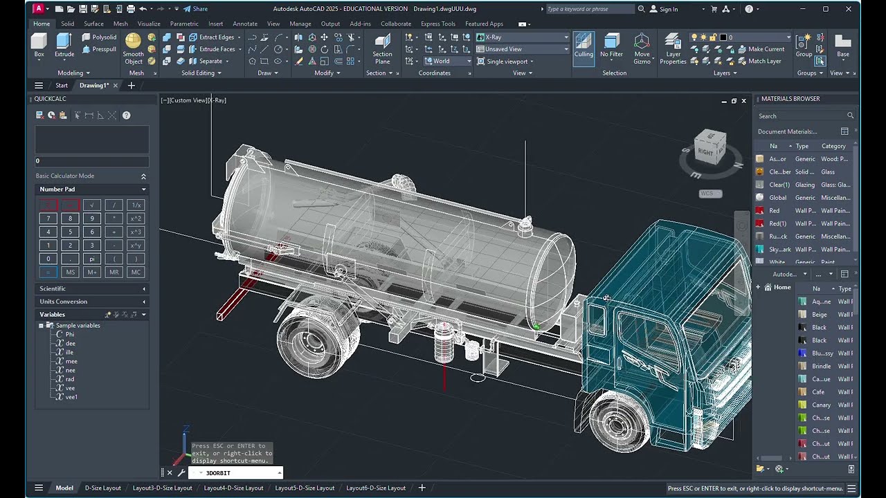 Autodesk AutoCAD 2025   EDUCATIONAL VERSION   Exhauster dwg 2025 03 23 09 46 45