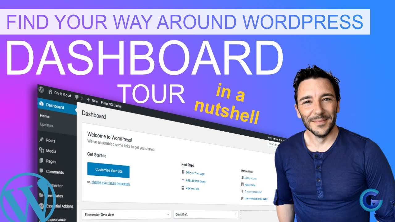 Wordpress dashboard tutorial for beginners 2020
