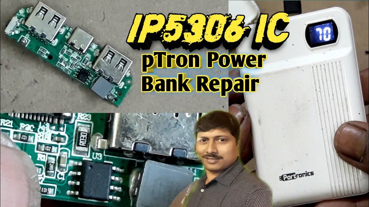 pTron Power Bank On Chip Charger IC Short Solution | How to Repair pTron IP5306 IC Power bank