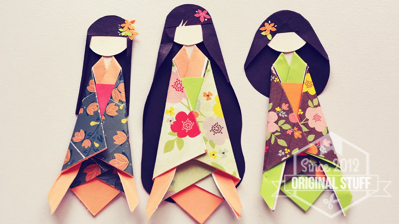 Cómo hacer Muñeca de Papel Japonesa // Japanese Paper Doll [DIY]