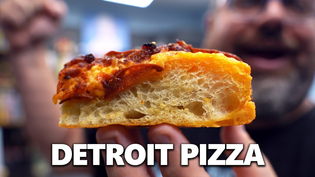 La PIZZA de moda, estilo DETROIT | Crujiente y con QUESO caramelizado