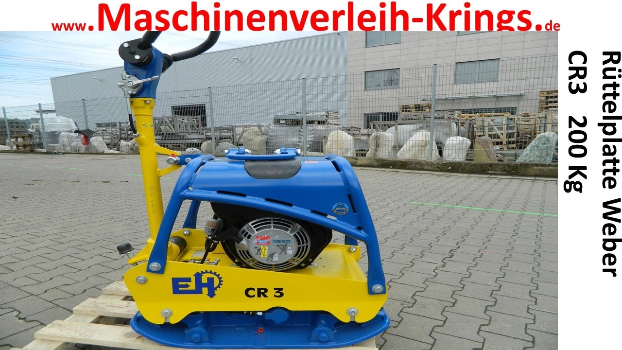 Gestohlen serie 1003211114407 2100715 Rüttelplatte Weber Cr3 200kg Mietpark Krings Bornheim