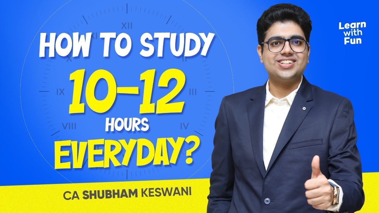 How I studied 10-12 hrs everyday? | Secret of Consistency | CA Shubham Keswani (AIR 8)