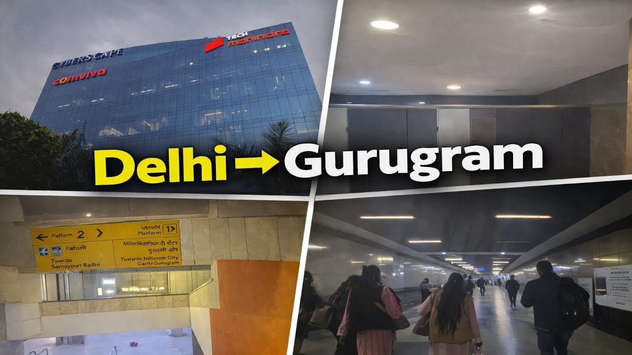 Delhi to Gurugram | Metro Journey & Office Day | Uday Real Vlog