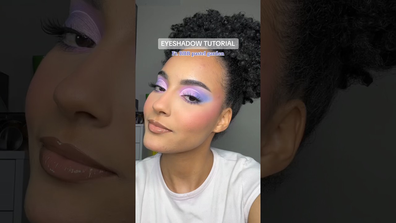 Pastel eyeshadow tutorial 🩷💜💙 #makeupartist #makeuptutorial #pastelmakeup