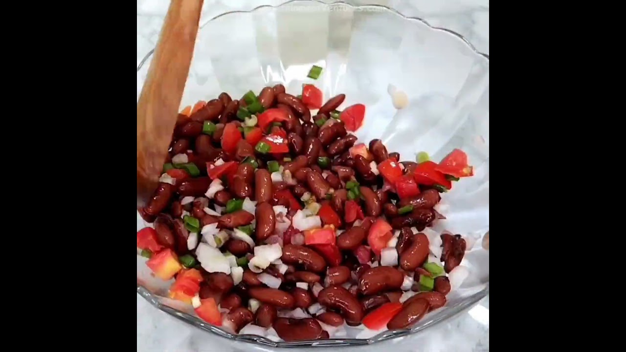 Bonensalade Recept | Zwarte Bonensalade | Kidneybonensalade | Cannellinibonensalade | Prote&iuml;nesalade