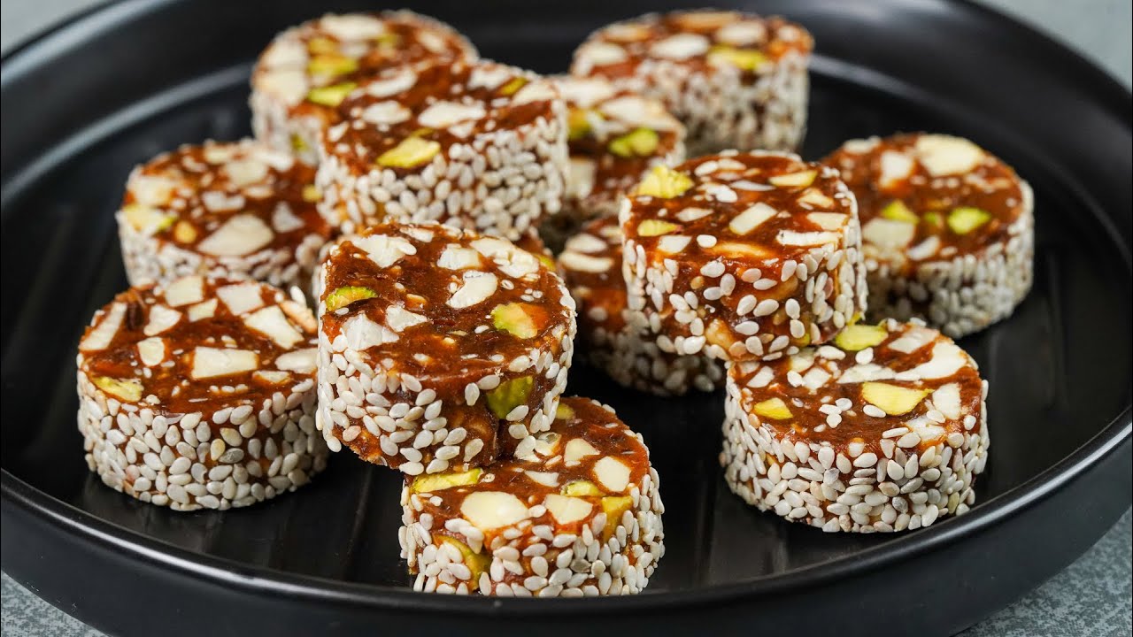 Dry Fruits Energy Bars | Nut Bar | Sugar Free Dates & Dry Fruit Roll | Khejur Barfi | N'Oven