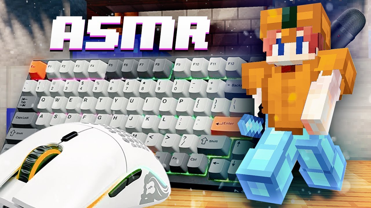 30 minutes bedwars thocky keyboard and mouse sounds ASMR / HYPIXEL