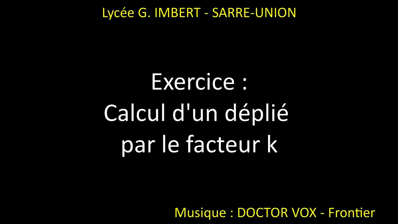 Le pliage de tôle 6 - Calcul de LD par le facteur k