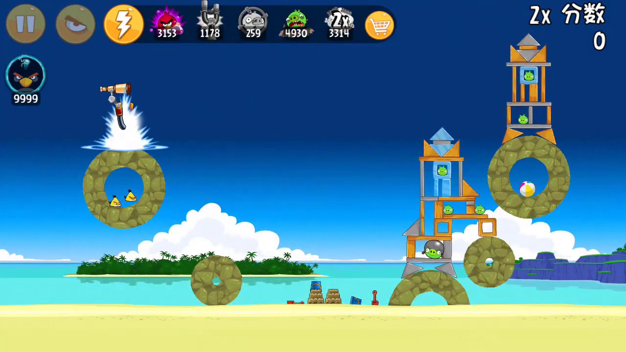 Angry Birds Chinese version Surf and Turf All levels