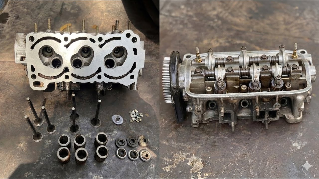 How to Fix Car Engine Head parts: Valve, Cam, and Tappet, Fitting complete process