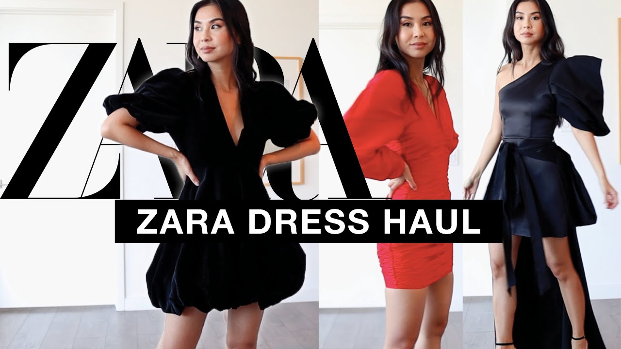 ZARA DRESSES HAUL (HUGE Try on HAUL *NEW COLLECTION)
