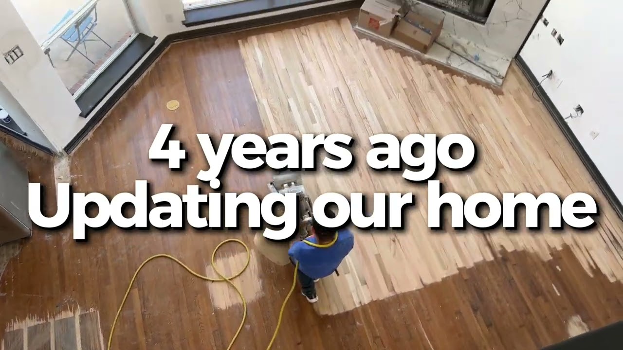 Flashback to 4 years ago, doing our hardwood floors.