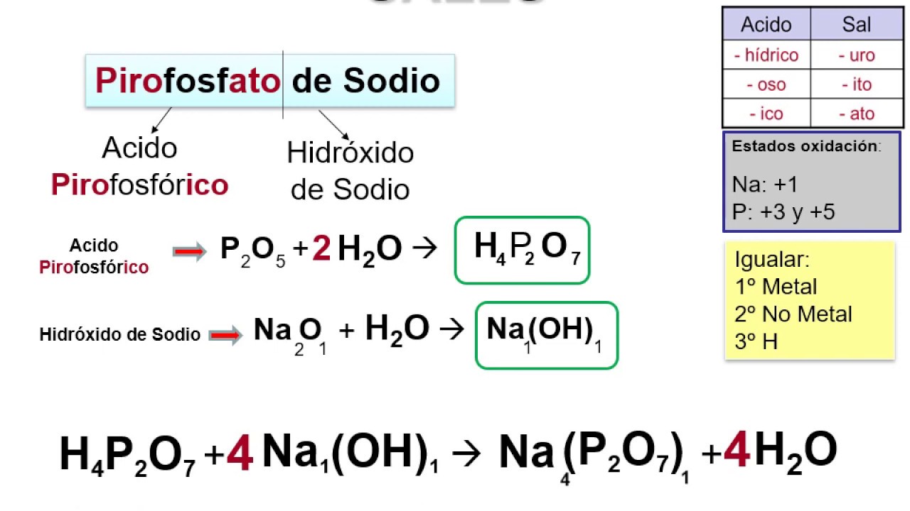 SALES: ECUACIONES DE FORMACION
