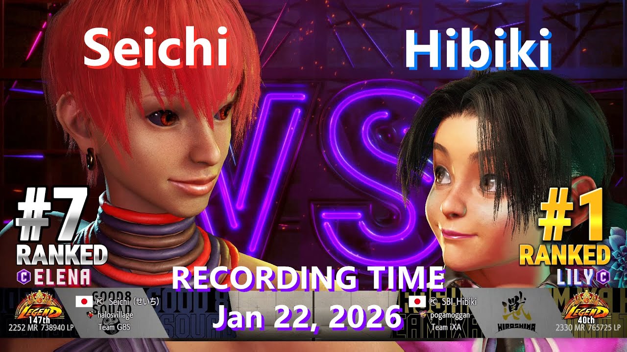 SF6⚡Seichi (#7 Ranked Elena) vs Hibiki (#1 Ranked Lily)⚡High Level Gameplay