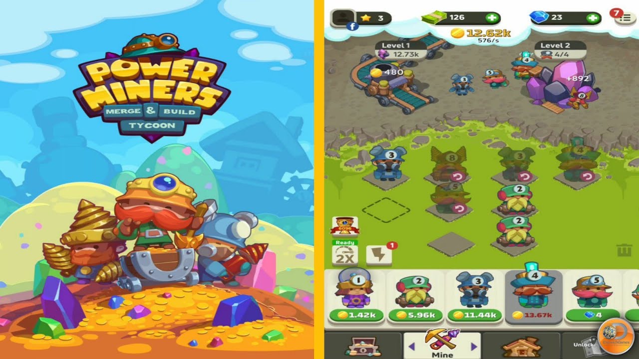 Power Miners: Merge & Build Idle Tycoon - Gameplay Trailer (Android)