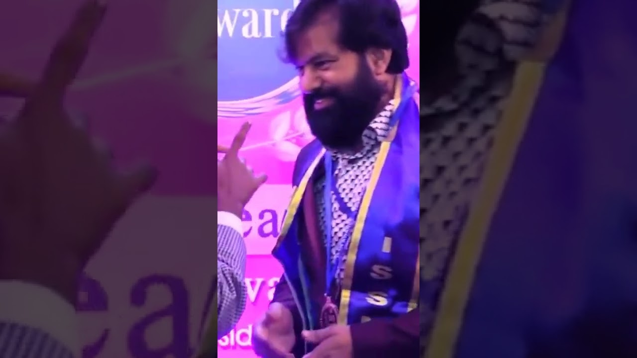 Dr.Pradeep joshi astrologer received a young lifetime achievement award from ISSN awards function