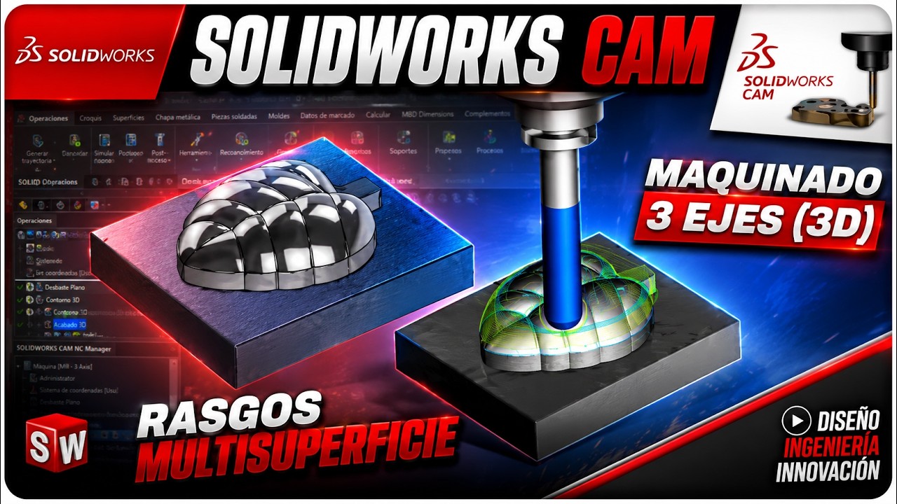 Solidworks CAM maquinado 3 ejes (3D) Rasgos multisuperficie