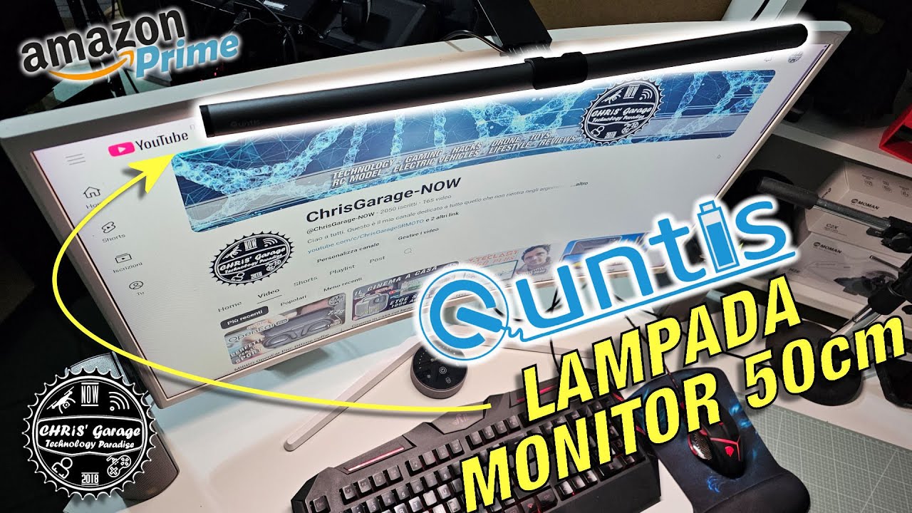 Quntis Lampada LED da Monitor da 50/40 Cm , schermo Piatto e Curvo. Evitare affaticamento occhi