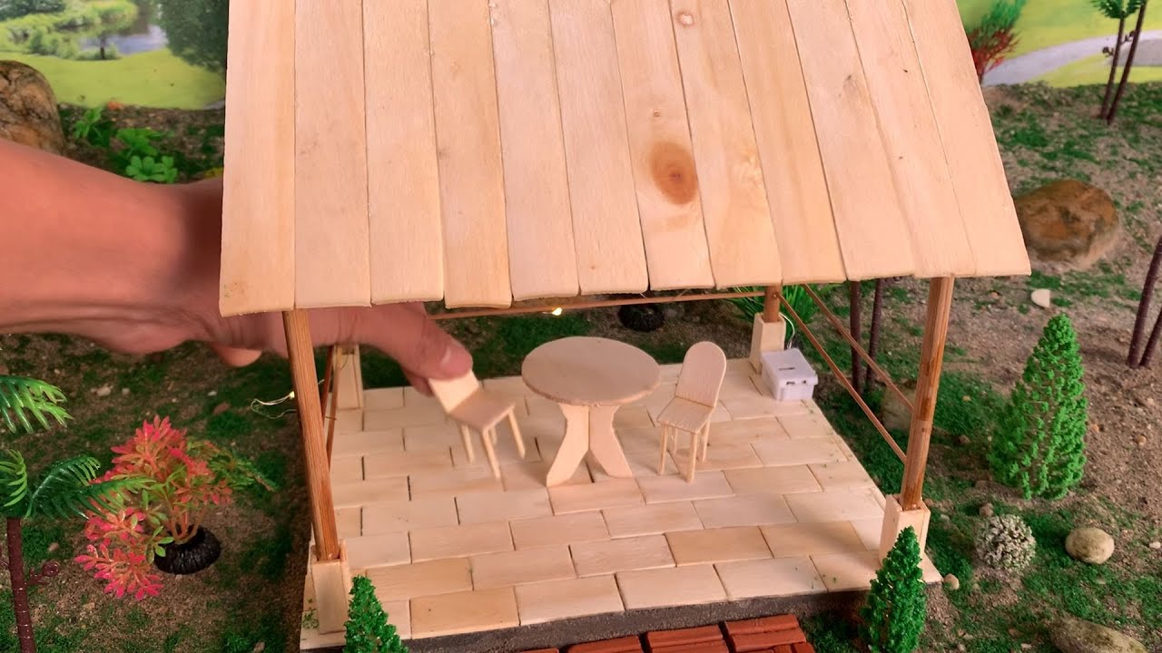 Building a Mini Garden Gazebo | DIY Mini House Landscape