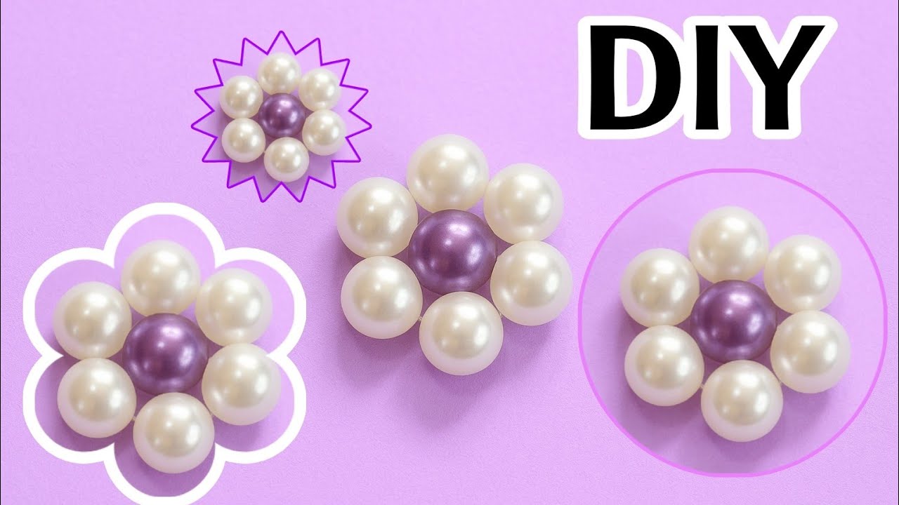 تعليم الوردة بالخرز بكل سهولة ✨ DIY Beaded Flower