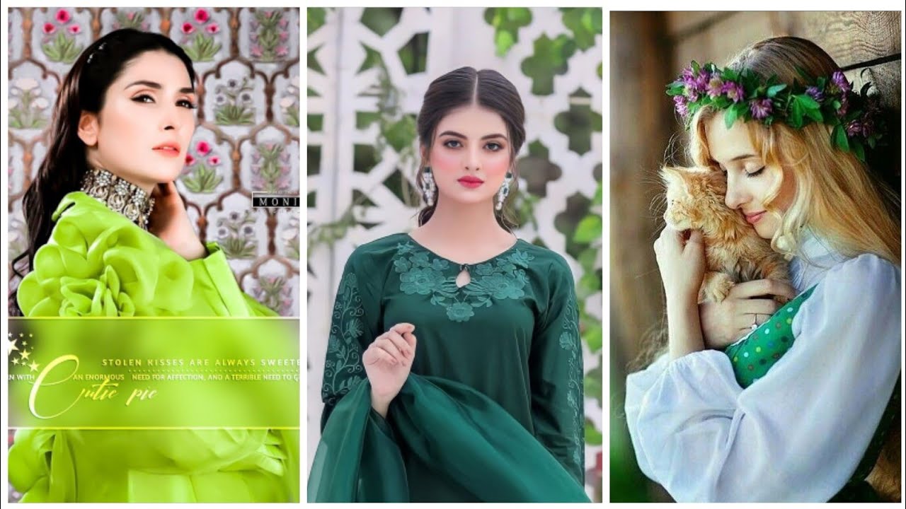 Most stylish girls dpz for WhatsApp || girls photos in green dresses #girlsdpzforwhatsappdp