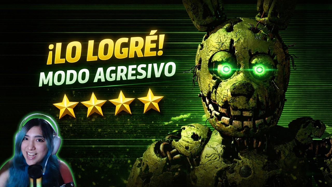 ¡LO LOGRÉ! Custom Night de Five Nights at Freddy's 3 en modo AGRESIVO | Final del juego