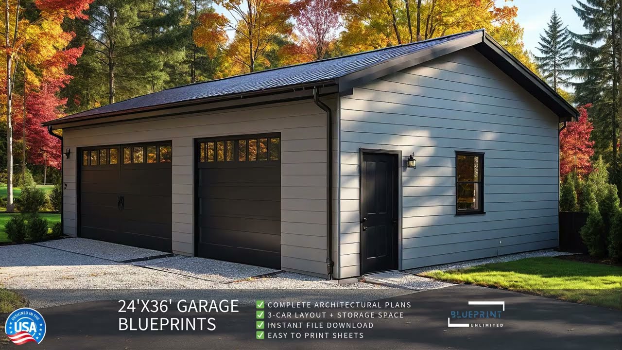 Garage Plans 20x36 for Construction and Permit