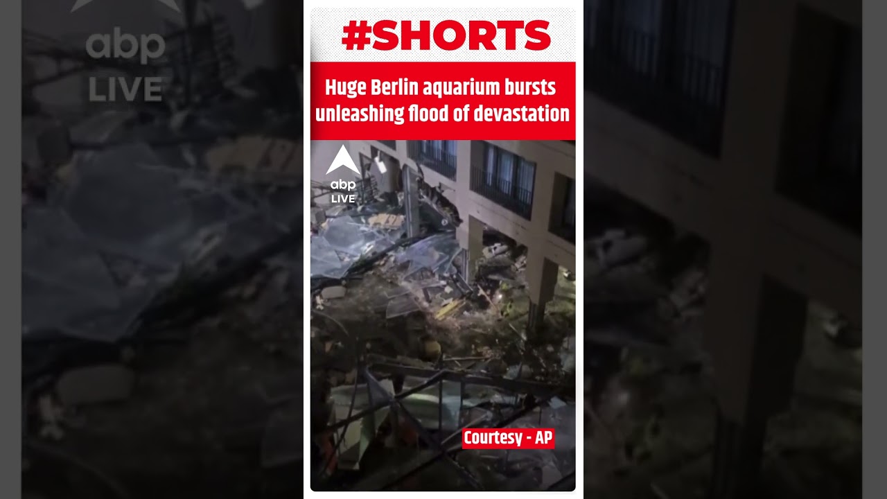264,000 gallons of water poured out from Berlin aquarium as the structure BURSTS | ABP LIVE