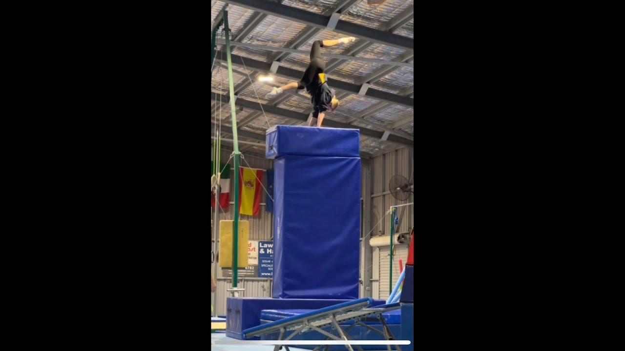 We did handstands on what!!!   Trying handstands on different things.