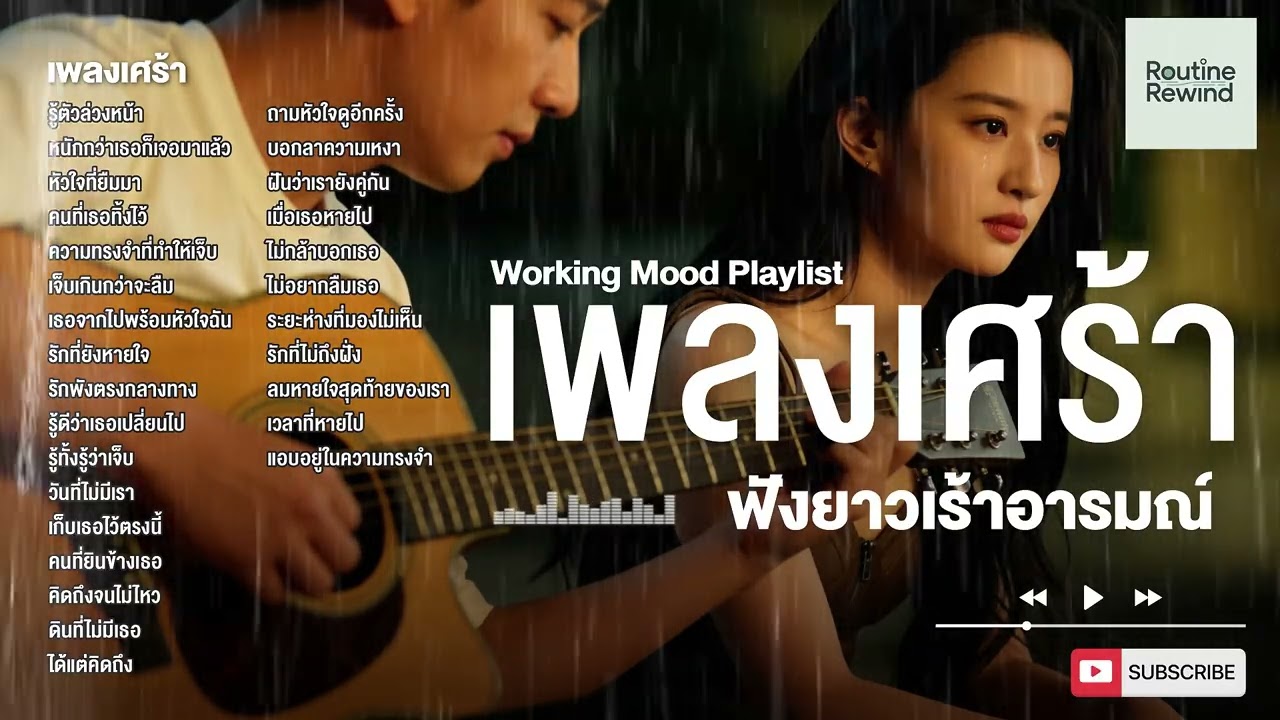 รวมเพลงเพราะอารมณ์เศร้า | Working Mood Playlist 🎧 #เพลงเพราะๆฟังสบายๆ #ฟังเพลงตอนทำงาน