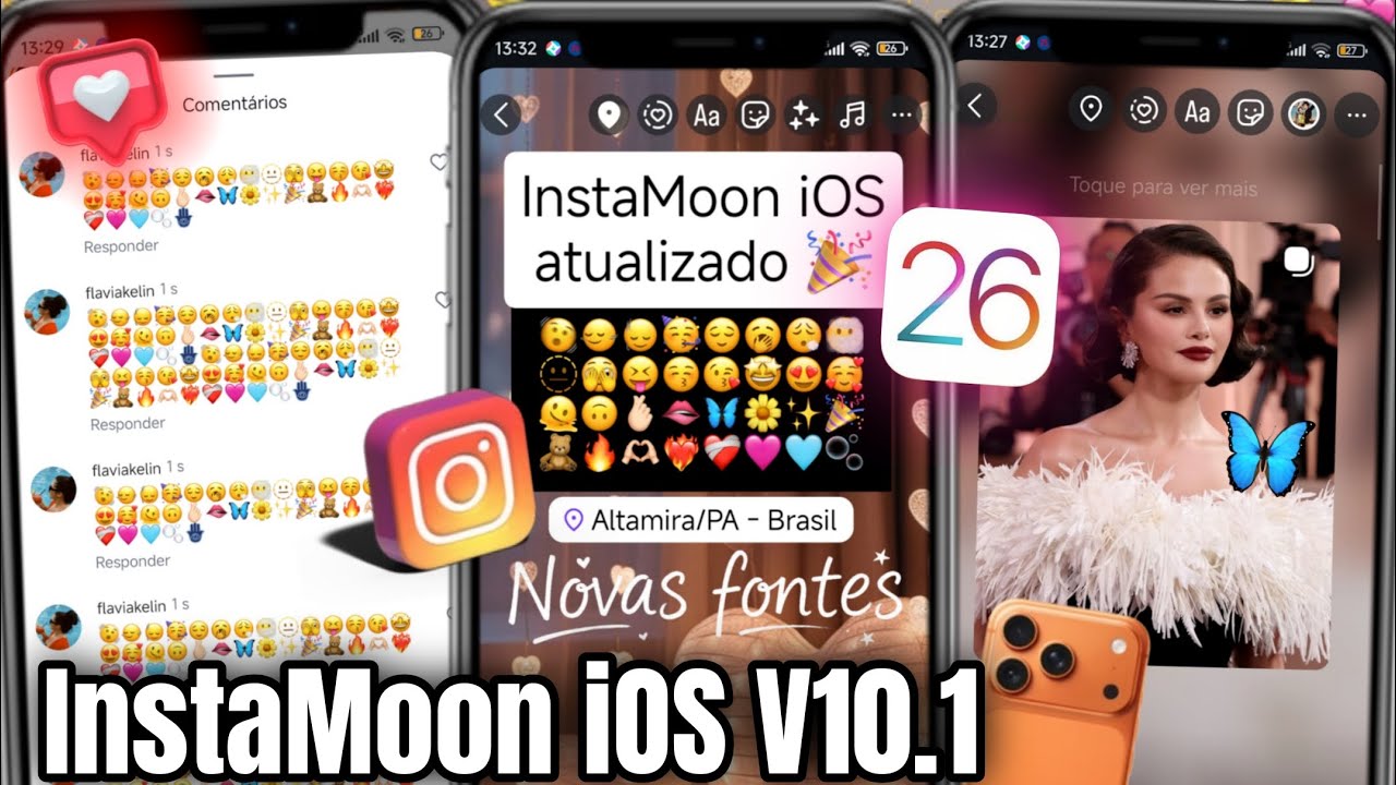 INSTAMOON iOS V10.1 🥳 INSTAGRAM IGUAL IPHONE NO ANDROID 2026 🎉 EMOJIS iOS + MUITAS FUNÇÕES INCRÍVEIS
