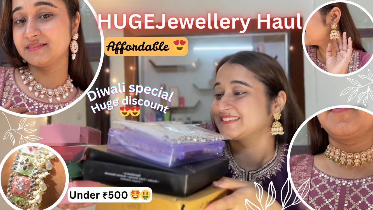 Festive Ethnic Jewellery Haul on a budget | Traditional Jewellery pieces| Under ₹500| Diwali Special