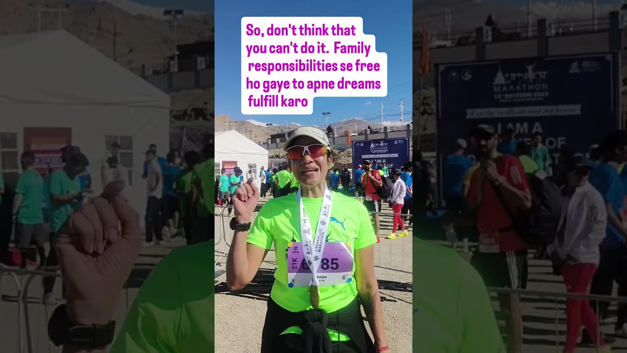 Unstoppable 40+ Runners of Ladakh Marathon #mindsetmatters #marathon #ladakh #mindfit #shortvideo