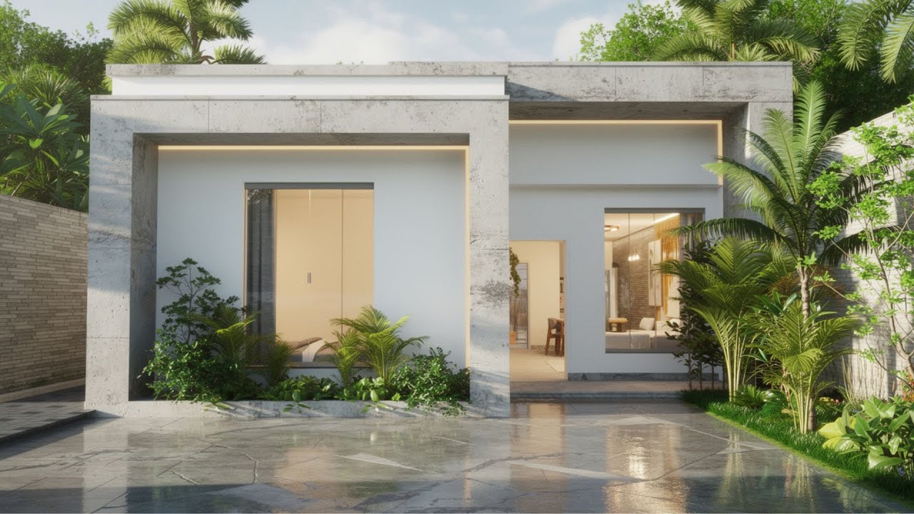 Modern 3-Bedroom House 9×12 m | Elegant & Natural Living