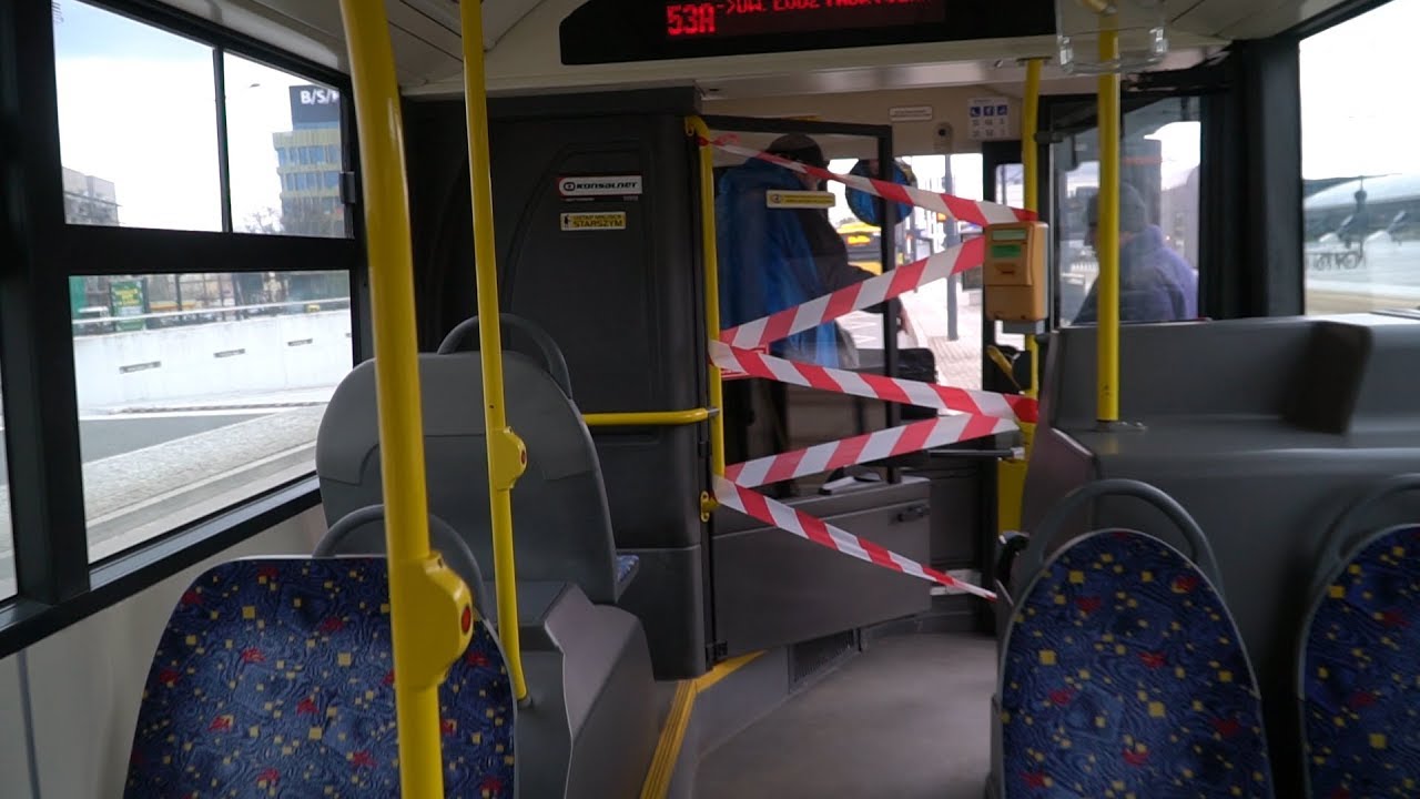 MPK Łódź wprowadziło strefy buforowe w autobusach. Ma to zmniejszyć ryzyko zakażenia od pasażerów