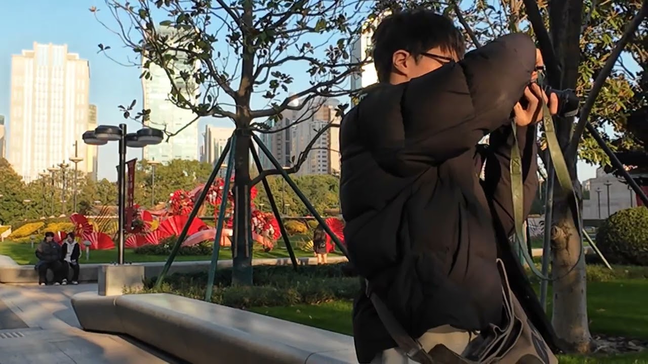 The Beautiful Late Autumn at Shanghai People's Square