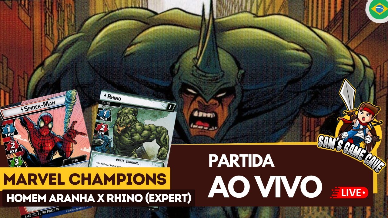 Marvel Champions: Card Game | Homem Aranha x Rhino | Gameplay Ao Vivo em Portugu&ecirc;s #1