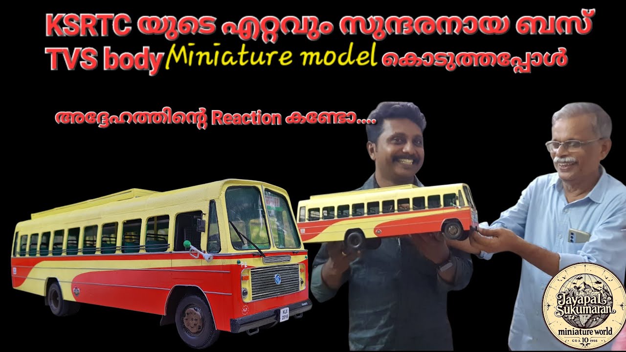 miniature model making - ksrtc old model fp bus
