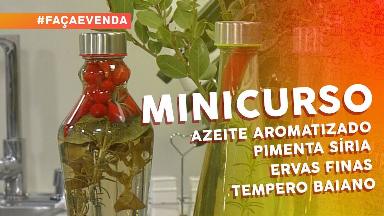 Minicurso de Temperos Caseiros: azeite aromatizado, pimenta síria, ervas finas e tempero baiano