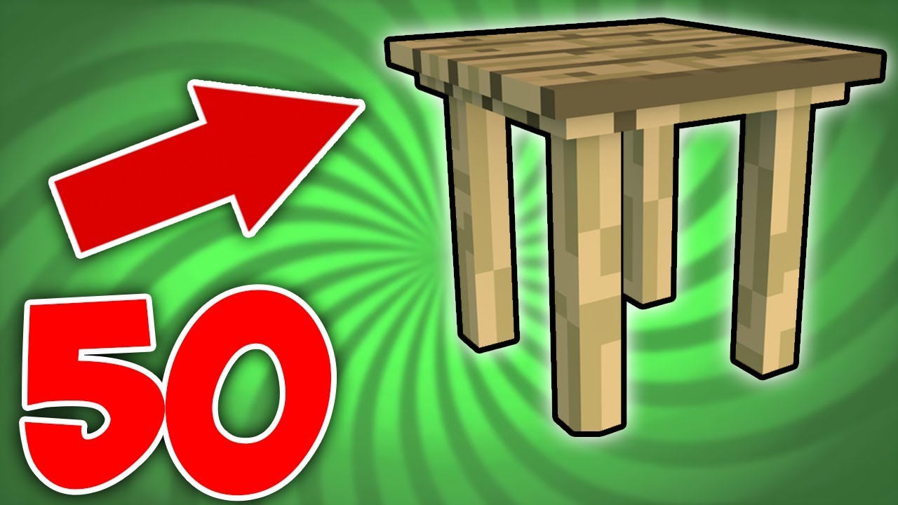 50 ИДЕЙ ДЛЯ СОЗДАНИЯ СТОЛА В МАЙНКРАФТЕ