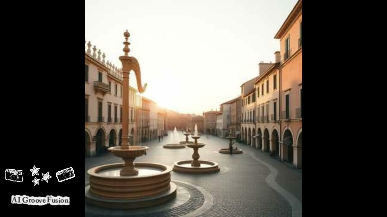 AI-Generated peaceful fantasy town theme inspired by classic MMORPG cities