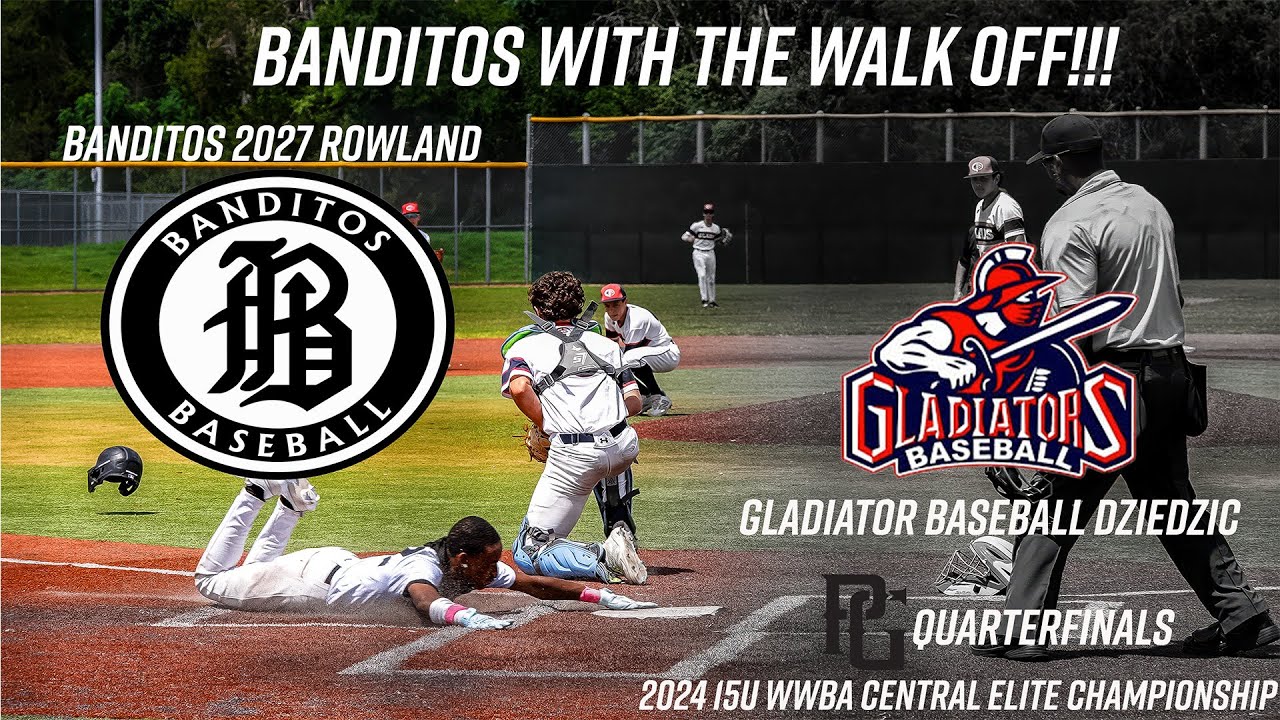 Gladiator Baseball Dziedzic vs Banditos 2027 Rowland | Banditos with the WALK OFF!!