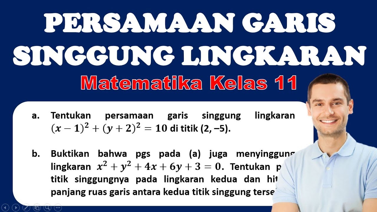 soal persamaan garis singgung di titik pada lingkaran dan pembahasannya kelas 11 part 4