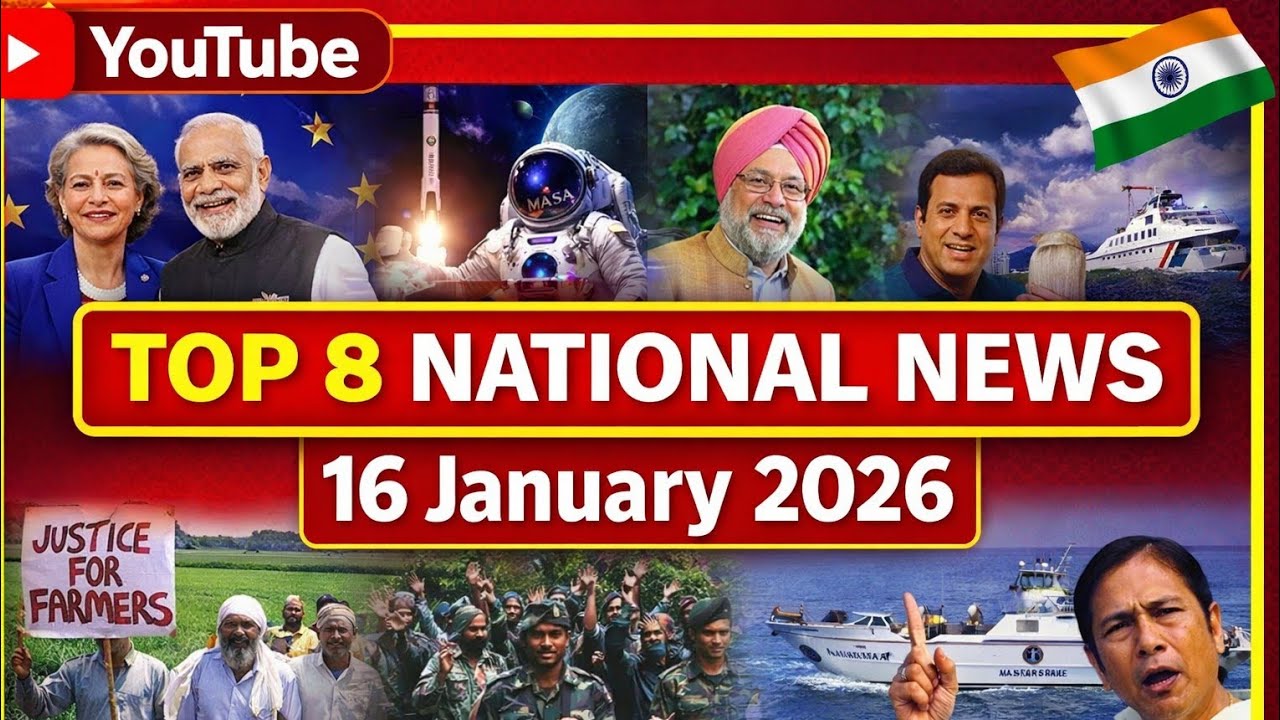Top 8 National News | 16 January 2026 | India, SC, Budget, Security, AI & Space Updates