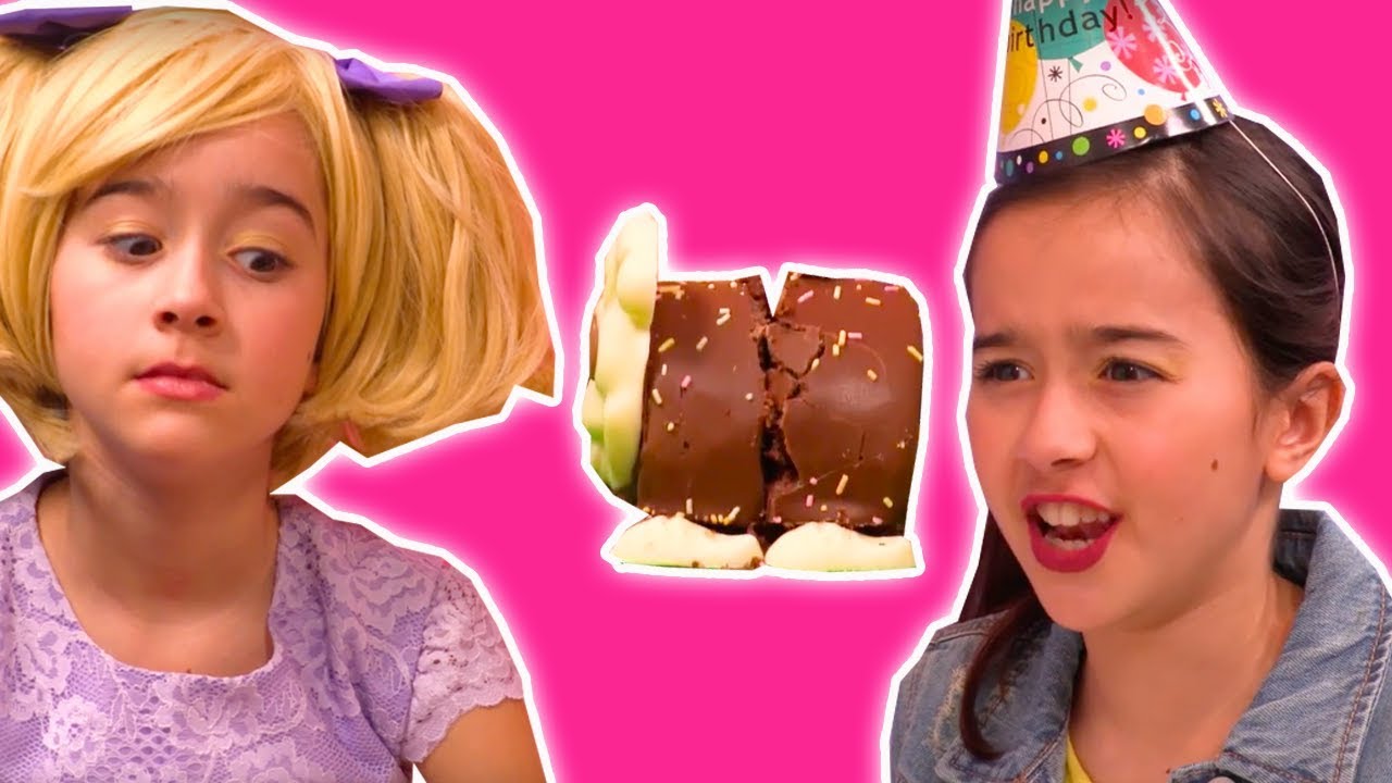 CHOCOLATE CATERPILLAR CAKE DISASTER 🎂 Lilliana Pranks Olivia - Princesses In Real Life | Kiddyzuzaa