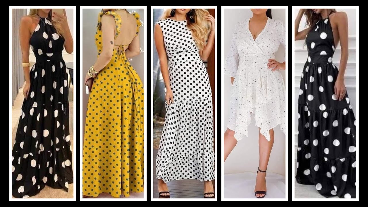 Vestidos con lunares 👗 hermosos diseños 😍
