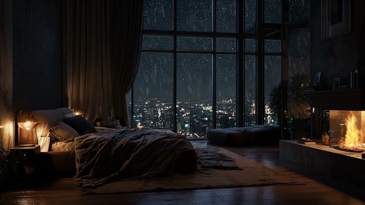 3 Hours Heavy Rain on Window 🌧️ The Perfect Night for Deep Sleep (No Ads)