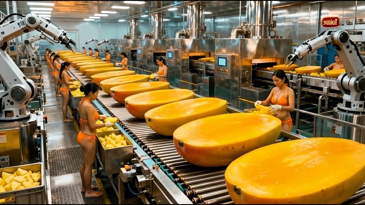 Behind a Modern Mango Processing Plant &ndash; Field to Delicious Mango Slices (Full Process)