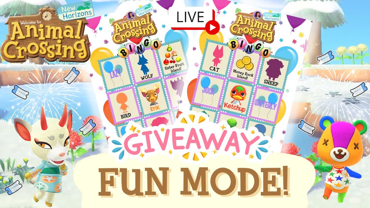 Animal Crossing Fun Mode! | #7 | VILLAGER HUNTING BINGO AND GIVEAWAY STREAM!